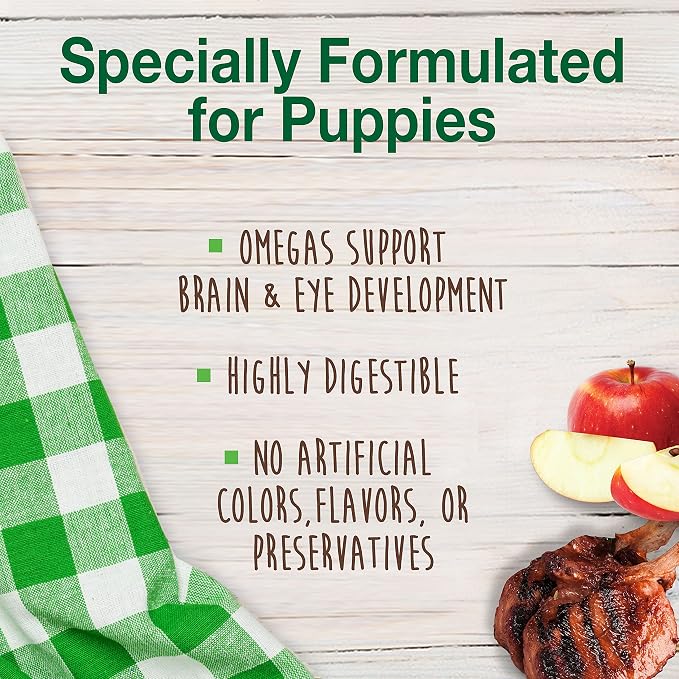 Nylabone Healthy Edibles Natural Puppy Chews Long Lasting Treats for Puppies, Lamb & Apple Flavor, Small/Regular (12 Count)