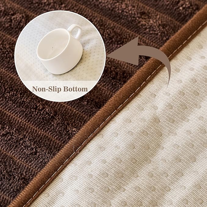 MYSKY HOME 100% Waterproof Couch Cover, Couch Covers for Dogs Washable, Non Slip Couch Covers for 3 Cushion Sofa Pet Friendly, Sofa Cover Slipcover Furniture Protector Dog Bed Cover, Brown, 35"x70.9"