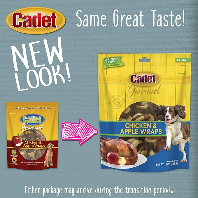 Cadet Gourmet 14 Oz. Chicken & Apple Wrapped Dog Treats - 1 Each