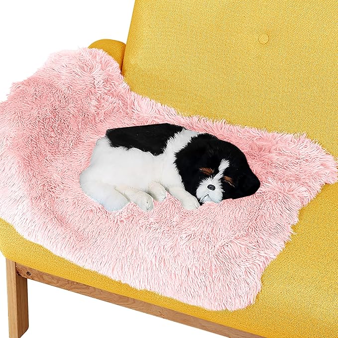 Pet Dog Bed Blankets, Fluffy Fleece Dog Throw Blankets Sleep Mat,Soft Puppy Blankets Cat Kitten, S M L XL,Fuzzy Reversible Sherpa Blanket for Bed, Couch, Sofa, Travel,Washable & Lightweight