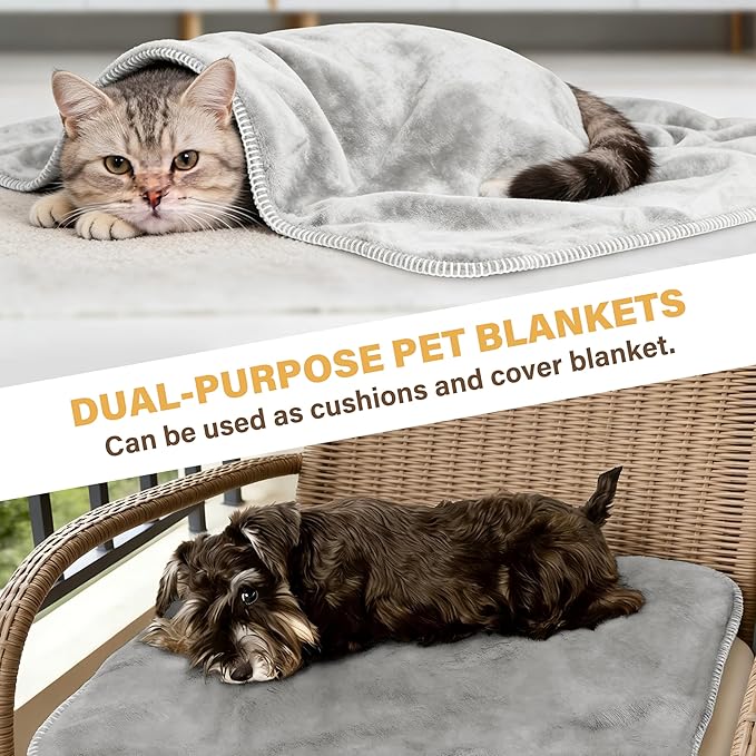 Kritter Planet Waterproof Small Dog Blanket, Soft Puppy Blanket,Washable Furniture Protector, Dog Blanket for Car,Reversible Sherpa Fleece Couch Cover for Small Pets