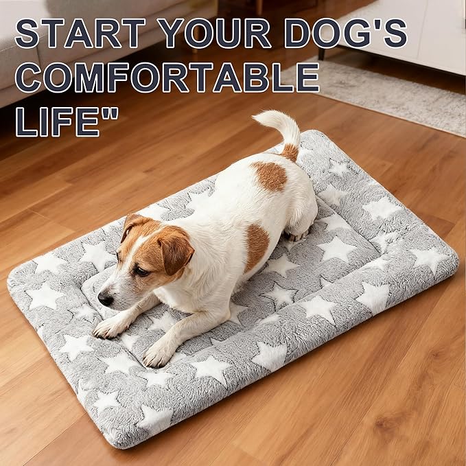 pobopobo Dog Bed Mat, Reversible Crate Pads for Small/Medium/Large Dogs & Cats Sleeping, Portable & Soft, Dog Beds Crate Pad M(30"*20"*1.5")