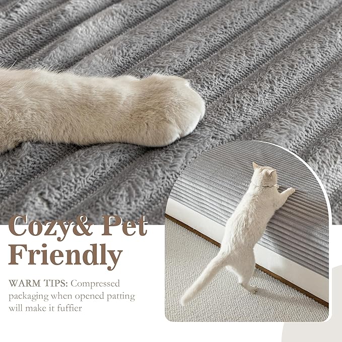 MYSKY HOME 100% Waterproof Couch Cover, Couch Covers for Dogs Washable, Non Slip Couch Covers for 3 Cushion Sofa Pet Friendly, Sofa Covers Furniture Protector, Dog Bed Cover, Light Grey, 35"x82.7"
