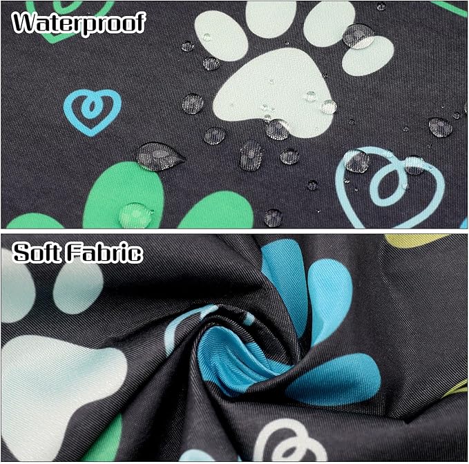 Dog Grooming Waterproof Apron with 2 Pockets, Cute Animals Puppy Dog Pets Apron