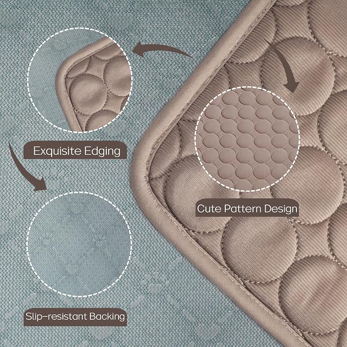Cooling Mat for Dogs & Cats, Q-Max>0.4 Washable Cooling Pad for Small, Medium, Large & XL Pets, Portable Non-Slip Indoor & Outdoor Cooling Dog Bed Mat for Floor, Sofa, Car Seat, Crate, Kennel