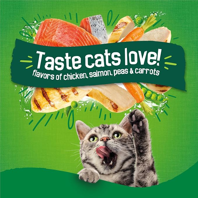 Purina Friskies Dry Cat Food Indoor Delights Flavors of Chicken, Salmon, Peas, and Carrots - (Pack of 4) 3.15 lb. Bags