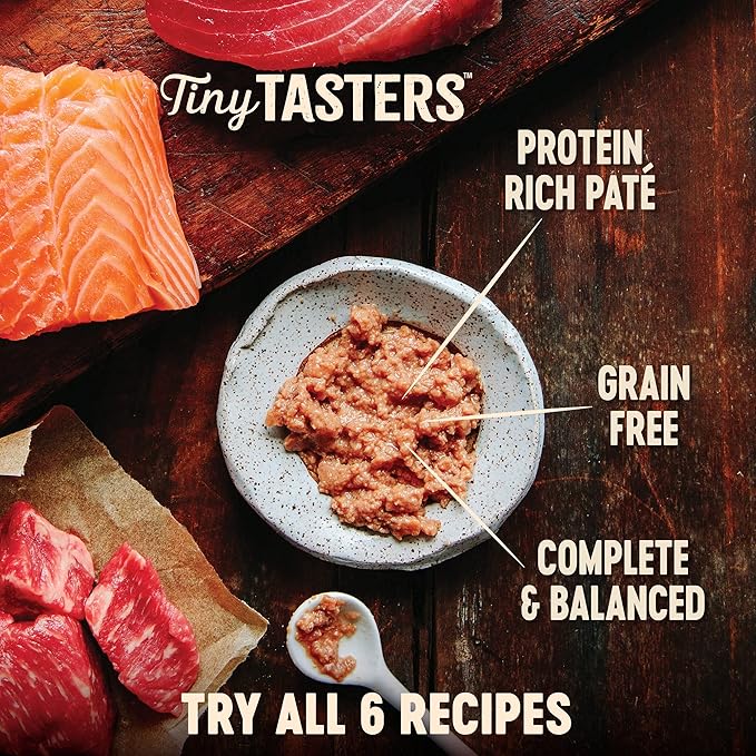 Wellness CORE Tiny Tasters Pate Adult Wet Cat Food, Natural, Protein Rich, Grain Free, Tuna Recipe, 1.75 oz, Pack of 12 Pouches
