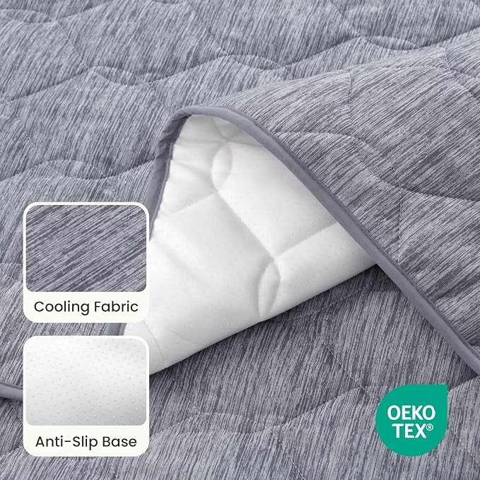 COZY KISS Dog&Cat Cooling Couch Cover, 27.5x71.0 Inch Waterproof Pet Pad, Q-Max > 0.4 Cool-Tech Fabric, Dark Grey