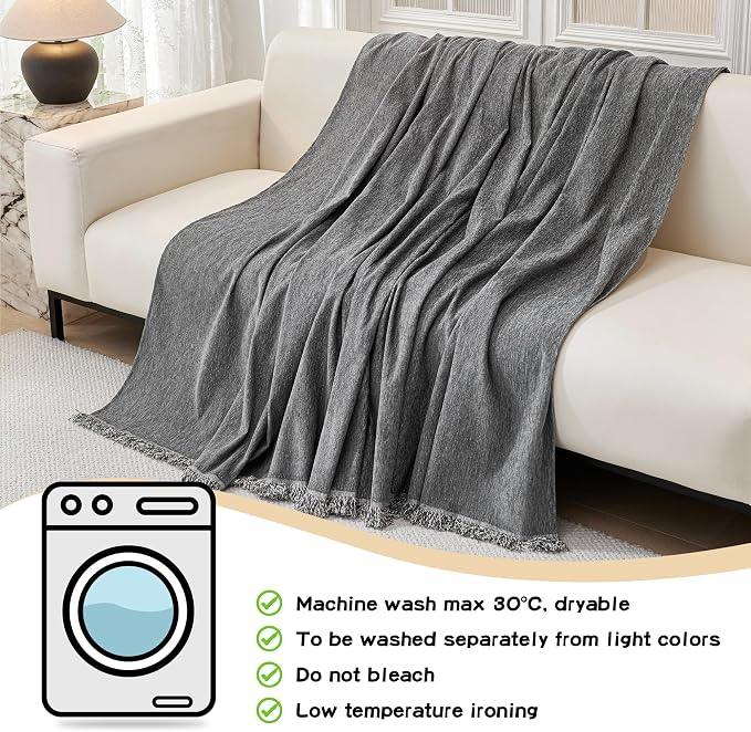 MYSKY HOME Couch Cover for Sectional Sofa, 2 Pieces Couch Covers for L Shape Sofa Cover, Furniture Protector for Pets, Kids, Sofa Slipcover for 2-3 Cushion Couch (71"x102"+71"x118", Dark Grey)