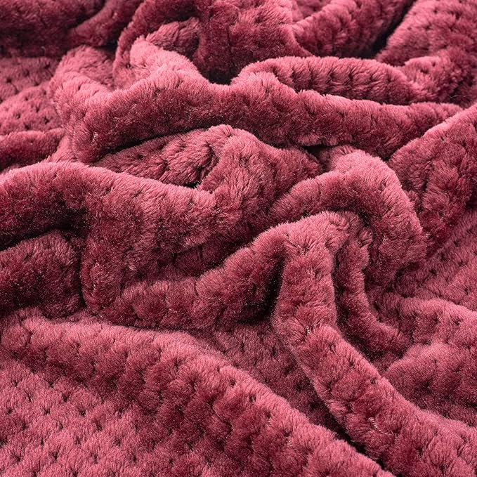 Ruby Red Soft Fuzzy Pet Blanket for Dogs or Cats, Warm Plush Fleece Throws for Bed, Couch, Sofa, Travel (S/24" x 32")