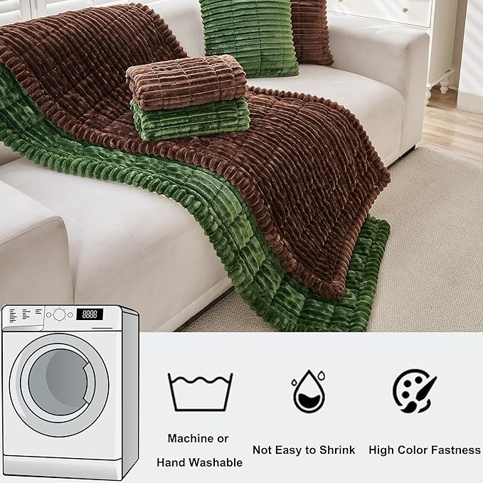 Mivnue Pet Couch Cover, Couch Covers for Dogs, Washable Dog Sofa Covers Couch Protector, Fuzzy Non Slip Couch Slipcover Pet Friendly (Green, 27.6" x 59.1")