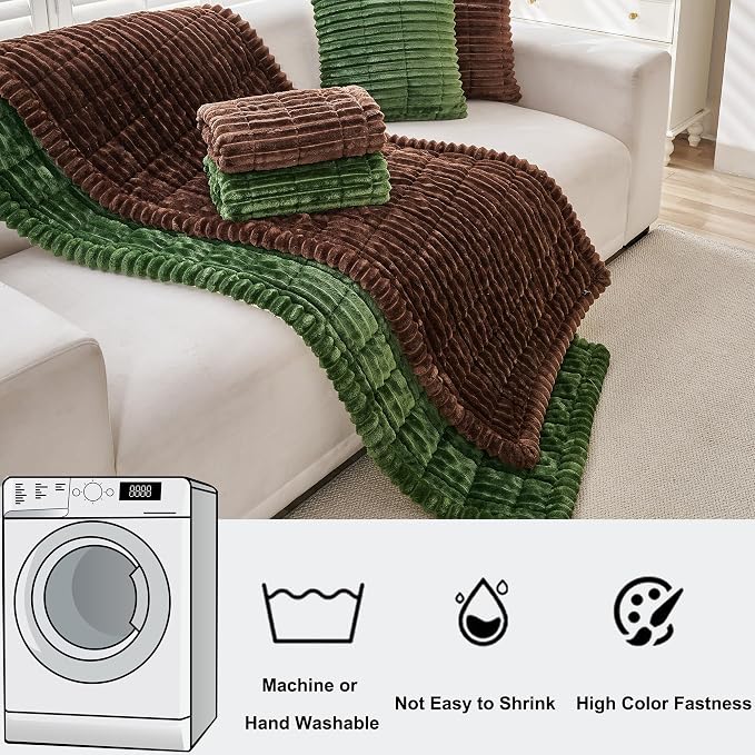 Mivnue Pet Couch Cover, Couch Covers for Dogs, Washable Dog Sofa Covers Couch Protector, Fuzzy Non Slip Couch Slipcover Pet Friendly (Green, 27.6" x 82.7")