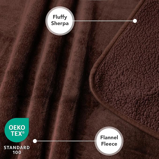 PetAmi Waterproof Dog Blanket for Medium Large Dogs, Pee Proof Pet Blanket for Couch Bed, Reversible Water Proof Blanket for Puppy Indoor Cat, Soft Dog Fleece Blankets Washable, 40x60 Brown