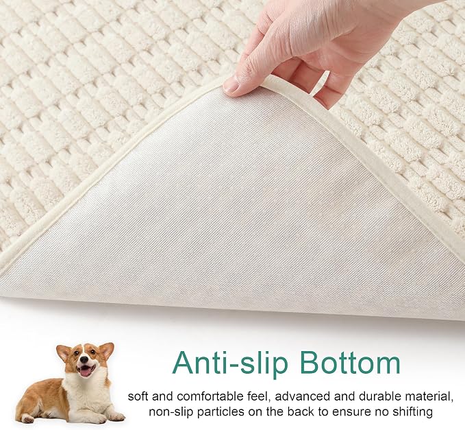 Foxdecor Couch Cover Sofa Covers Washable, Dog Bed Cover Couch Covers for 3 Cushion Couch Sofa Pet Friendly, Dog Couch Cover Furniture Covers for Pets.(Cream 32x70 inch)