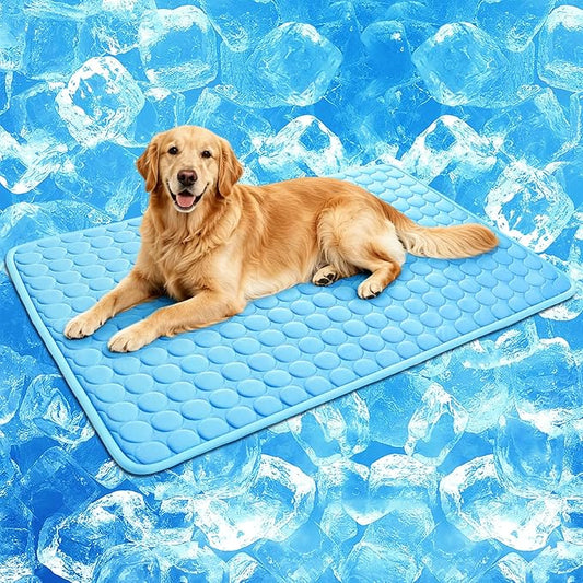 Dog Cooling Mat, Breathable Cooling Mat for Dogs(Q-Max>0.4) Washable Cold Crate Pad Cooling Dog Bed Mats, Non-Slip Dog Cooling Pad, Cats Cooling Mat for Kennels, Crates, Cars, Indoor & Outdoor