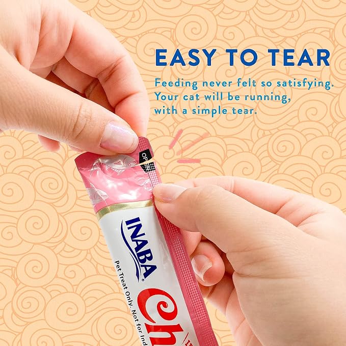 INABA Churu Cat Treats, Grain-Free, Lickable, Squeezable Creamy Purée Cat Treat/Topper with Vitamin E & Taurine, 0.5 Ounces Each Tube, 80 Tube Variety Box