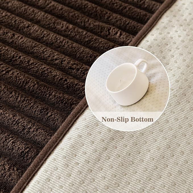 MYSKY HOME 100% Waterproof Couch Cover, Couch Covers for Dogs Washable, Non Slip Couch Covers for 3 Cushion Sofa Pet Friendly, Sofa Covers Furniture Protector, Dog Bed Cover, Chocolate, 35"x82.7"