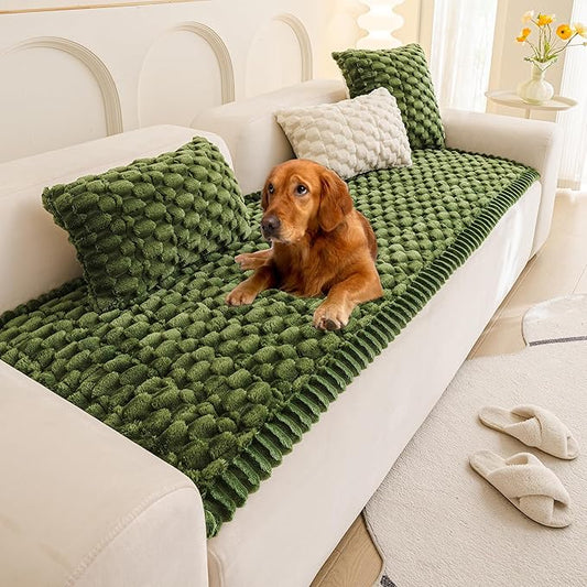 Mivnue Pet Couch Cover Dogs Washable Sofa Protector Non Slip Fuzzy Couch Pads Pet Friendly Dog Mat for Couches and Sofas