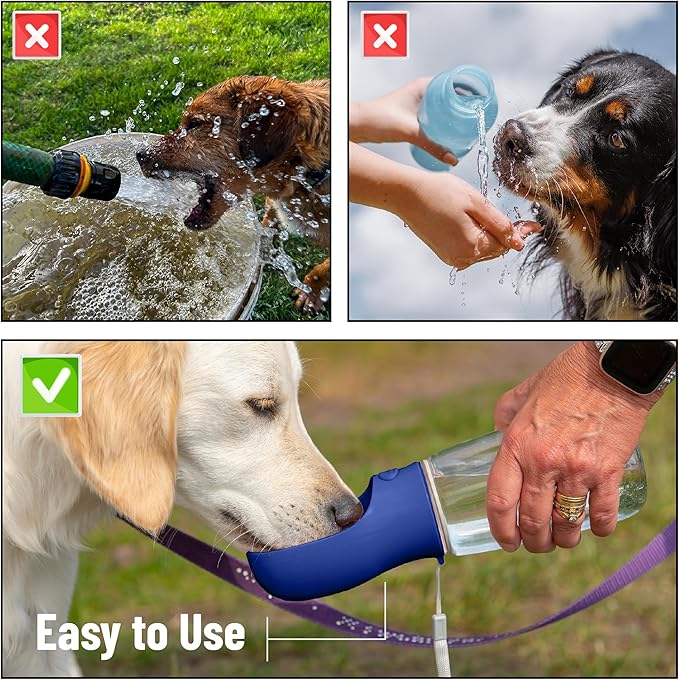 Mr. Pen- Portable Dog Water Bottle, 19 oz, Large, Leak Proof Puppy Water Dispenser with Drinking Feeder for Pets, Outdoor Walking, Hiking, Travel, Not Dishwasher Safe