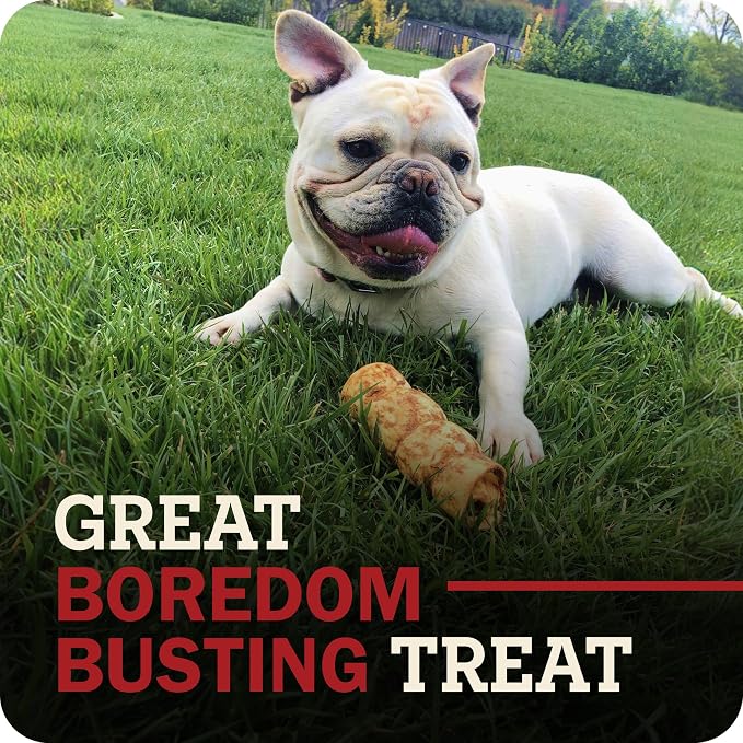 Redbarn Pet Products All-Natural Large Beef Cheek Rolls for Dogs, Chicken & Carrot Glazed - Single Ingredient Grain-Free Chew Treat Naturally Rich in Collagen - Packaging May Vary, Pack of 4