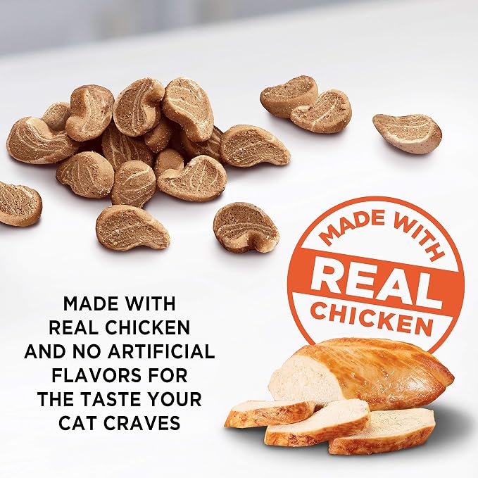 Meow Mix Irresistibles Soft Cat Treats Made With Real Chicken, 12 Oz. Pouch (Pack of 5)