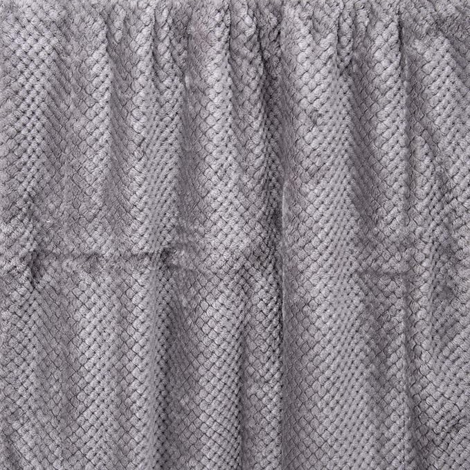 DW-Flint Gray Plush Fleece Receiving Blanket for Dog, Cat, Couch, Sofa, Travel and Outdoor, Camping (32" x 40")