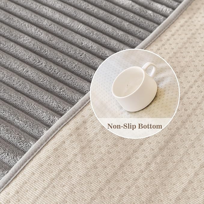 MYSKY HOME 100% Waterproof Couch Cover, Couch Covers for Dogs Washable, Non Slip Couch Covers for 3 Cushion Sofa Pet Friendly, Sofa Covers Furniture Protector, Dog Bed Cover, Light Grey, 35"x82.7"