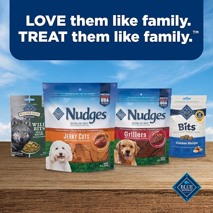 Blue Buffalo Nudges Jerky Cuts Natural Dog Treats Chicken (Pack of 3)
