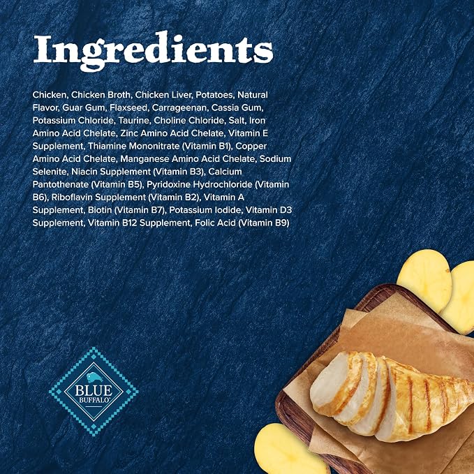 Blue Buffalo Wilderness High-Protein, Grain-Free Natural Wet Food for Adult Cats, Chicken Paté, 3-oz, 24-Pack
