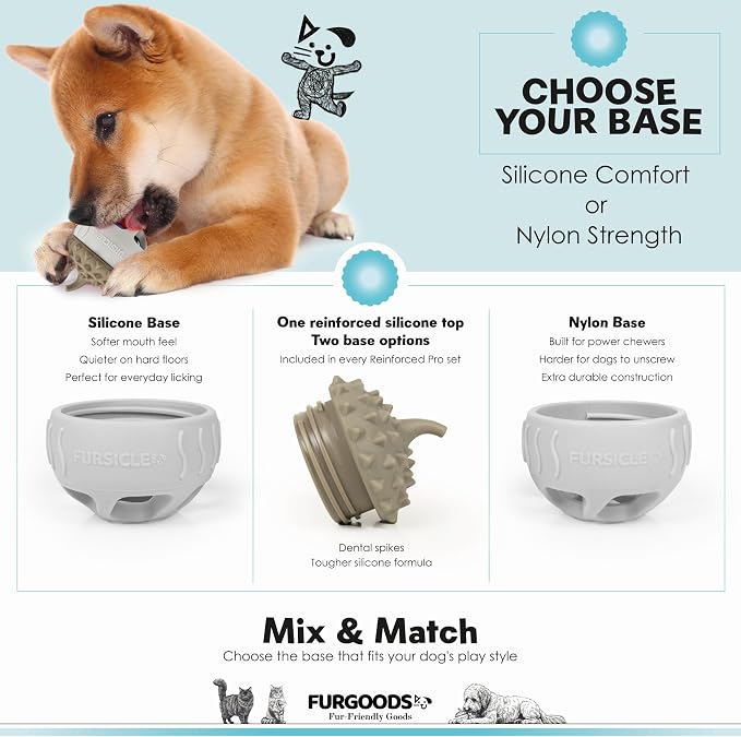 FURSICLE Reinforced Pro. Frozen Dog Treat Toy Ball | Interactive Enrichment Dispenser | Freezable Ice Licking Feeder Keeps Dogs Busy & Calm | Mental Stimulation & Boredom Buster