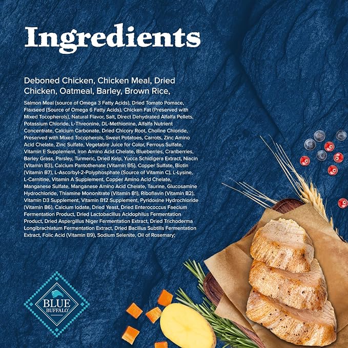 Blue Buffalo Wilderness Chicken Small Breed Adult Dry Dog Food with Wholesome Grains + Antioxidant-Rich Fruits & Veggies, 36g Protein, Supports High Energy Needs, Natural Ingredients, 13 lbs.
