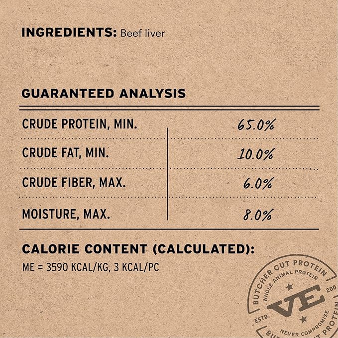 Vital Essentials Freeze Dried Dog Treats | Beef Liver, Single Ingredient | Premium Quality | Grain Free Training Treats for Dogs, 5.5 oz Bag