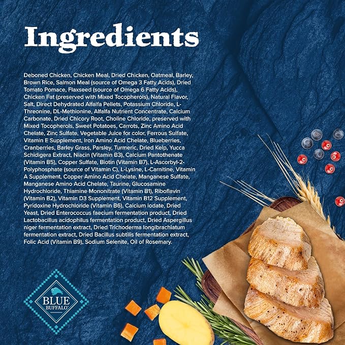 Blue Buffalo Wilderness Chicken Small Breed Adult Dry Dog Food with Wholesome Grains + Antioxidant-Rich Fruits & Veggies, 36g Protein, Supports High Energy Needs, Natural Ingredients, 4.5 lbs.