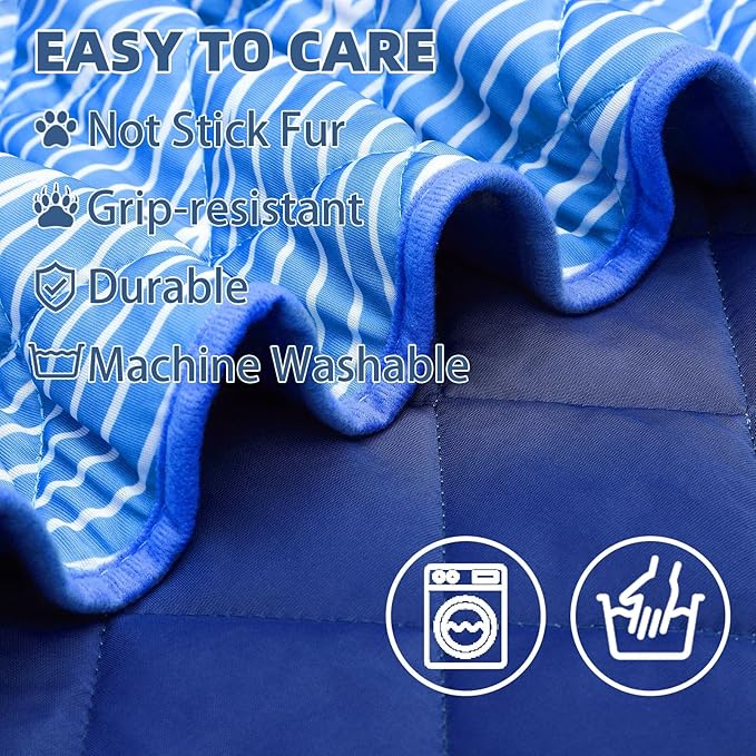 PUPTECK Dog Cooling Mat Pad for Medium Large Dogs, Cooling Blanket for Kennels Crate Floor, Dog Cat Summer Sleeping Bed Outside, Washable & Portable, X-Large 40"x60"