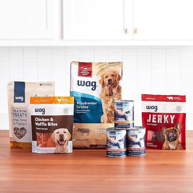 Amazon Basics Dog Treats Chicken and Waffle Bites 12oz (Previously WAG)
