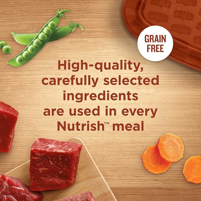 Nutrish Rachael Ray Wet Dog Food Hearty Beef Stew, 8 oz. Tub, 8 Count