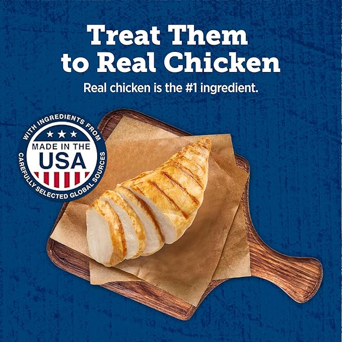 Blue Buffalo True Chews Chicken & Apple Sausage Natural Dog Treats, Real Meat Dog Snacks, Healthy Reward or Training Treat, Made in the USA with Real Chicken & Natural Ingredients, 12 oz.