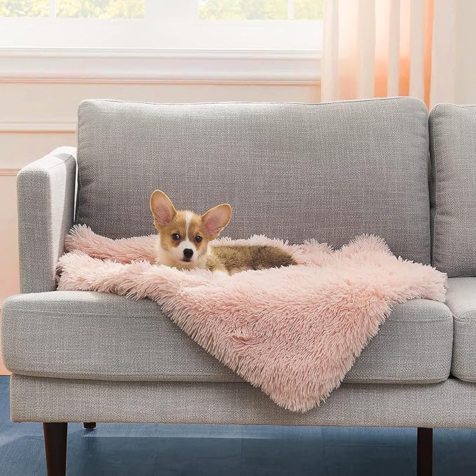 Pet Dog Bed Blankets, Fluffy Fleece Dog Throw Blankets Sleep Mat,Soft Puppy Blankets Cat Kitten, S M L XL,Fuzzy Reversible Sherpa Blanket for Bed, Couch, Sofa, Travel,Washable & Lightweight