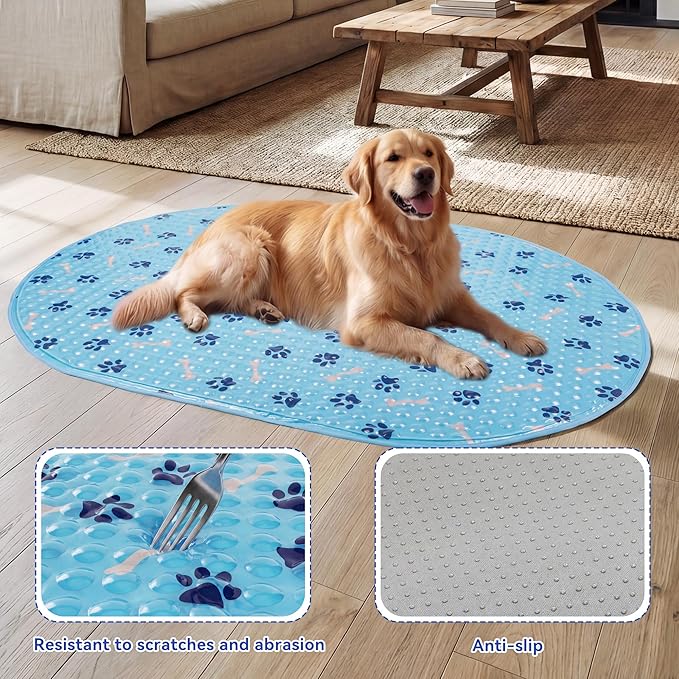 Dog Cooling Mat, Patented Gel Cooling Dog Bed, Non-Slip Waterproof Gel Cooling Pad for Large Dogs, Pet Cooling Mat for Indoors Outdoors, Crate Kennel Car Travel 32.2"x43.7"