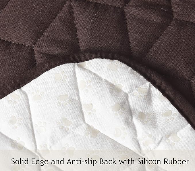 Ameritex Couch Sofa Slipcover 100% Waterproof Nonslip Quilted Furniture Protector Slipcover for Dogs, Children, Pets Sofa Slipcover Machine Washable (Chocolate, 78'')