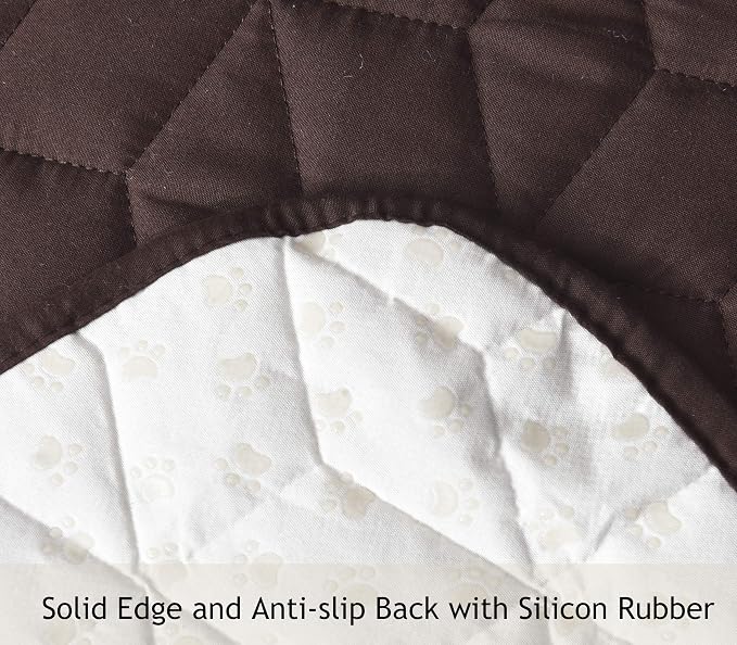 Ameritex Couch Sofa Slipcover 100% Waterproof Nonslip Quilted Furniture Protector Slipcover for Dogs, Children, Pets Sofa Slipcover Machine Washable (Chocolate, 68'')