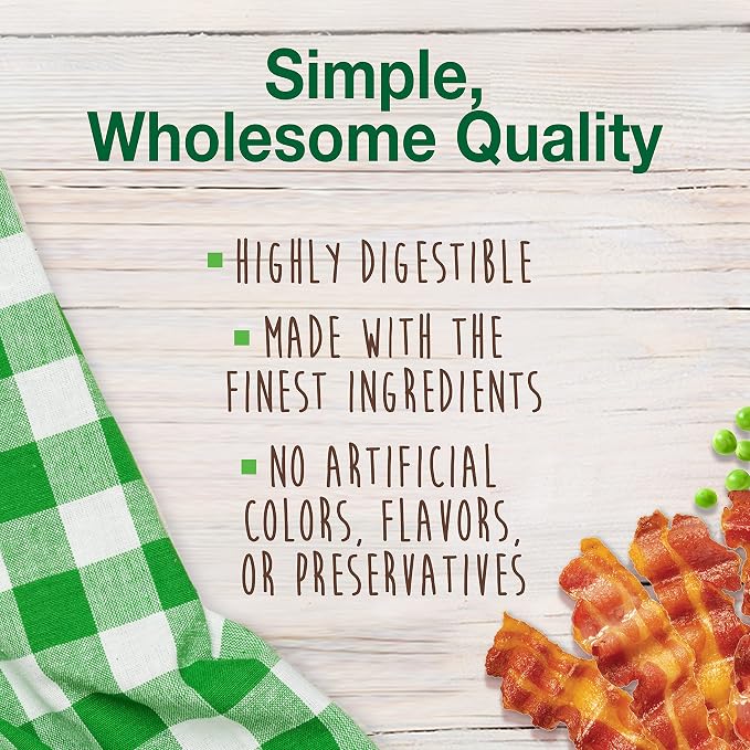 Nylabone Healthy Edibles Natural Dog Chews, Long Lasting Bones for Dogs, Bacon Flavor Dog Treats, Small (1 Count)