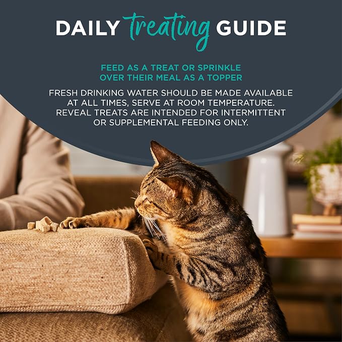 Reveal Whole Tuna Loin Cat Treats 12 Pack, Single Ingredient, Grain Free, High Protein, Natural Cat Treats for Training, No Fillers, No Artificial Additives (12 x 1.06 oz Loins)