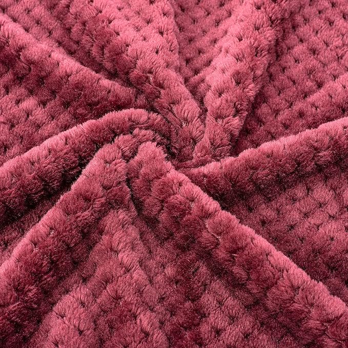 Ruby Red Soft Fuzzy Pet Blanket for Dogs or Cats, Warm Plush Fleece Throws for Bed, Couch, Sofa, Travel (S/24" x 32")