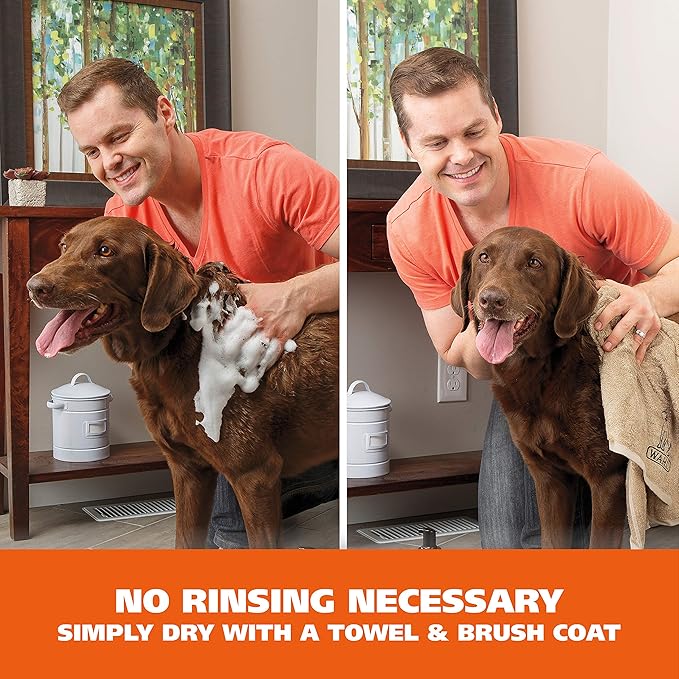 Wahl USA Pet Friendly Waterless No Rinse Shampoo for Animals – Lavender & Chamomile Scented - Cleaning, Conditioning, Detangling, & Moisturizing Shampoo for Dogs – 7.1 Oz - Model 820014A (Pack of 2)