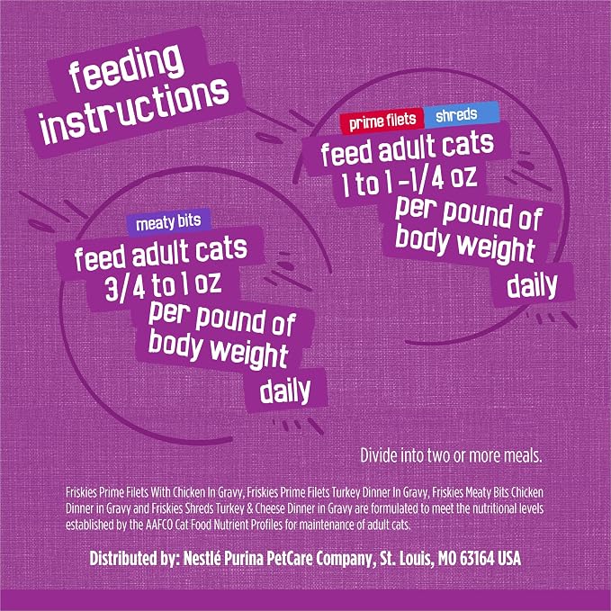 Friskies Purina Gravy Wet Cat Food Variety Pack, Poultry Shreds, Meaty Bits and Prime Filets - 5.5 oz. Cans (Pack of 64)
