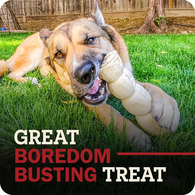 Redbarn Pet Products All-Natural Large Beef Cheek Rolls for Dogs, Uncoated - Single Ingredient Grain-Free Chew Treat Naturally Rich in Collagen - No Artificial Preservatives - Pack of 4