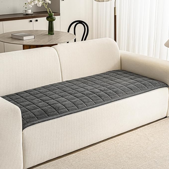 Couch Covers for Dogs Washable, 27.6"x70.9" Non Slip Couch Covers for Loveseat Sofa Pet Friendly, Soft Fuzzy Sofa Covers for Pet, Dog Couch Cover Furniture Protector(1PC,Dark Grey)