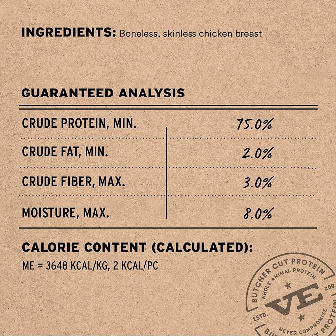Vital Essentials Freeze Dried Dog Treats | Chicken Breast, Single Ingredient | Premium Quality | Grain Free Training Treats for Dogs, 10 oz Bag