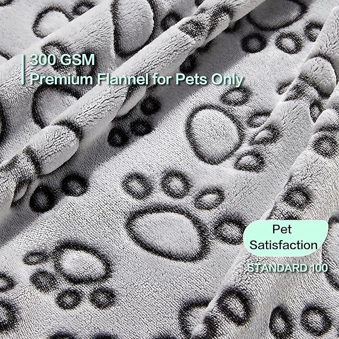 Stuffed 3pcs Premium Soft Dog Blankets for Small Dogs, Cat Blanket Calming Washable for Bed Couch Crate Protection Cover, Dog Puppy Kitten Essentials Christmas Dog Gifts, 24 * 32 inches, Grey